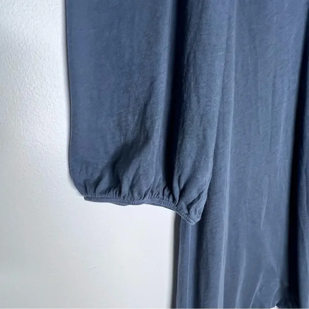 The Great. The Romantic Sleeve Sleep Romper in Navy Blue Sz S